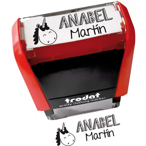 Sello para ropa con tinta textil